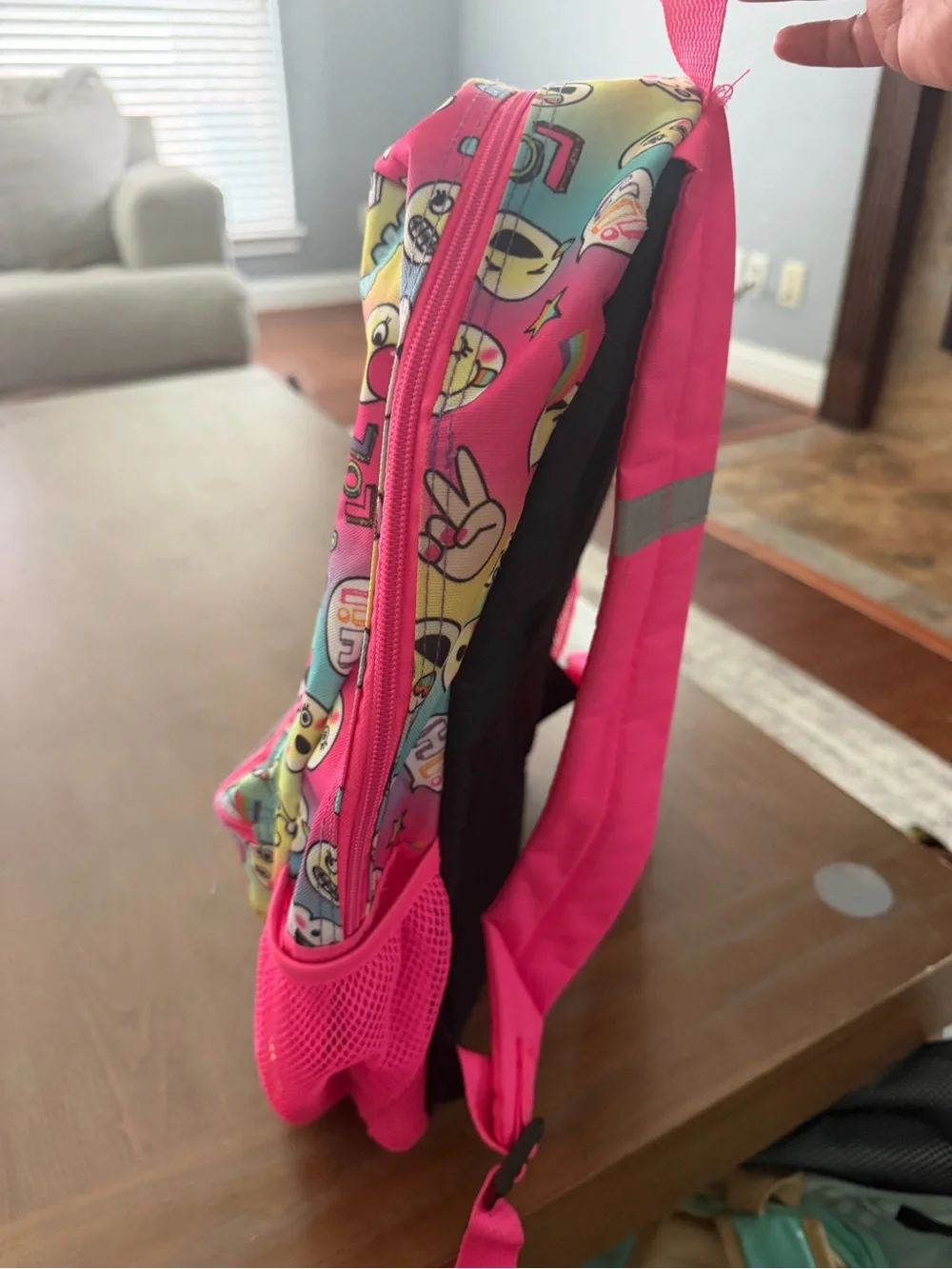 Kids Emoji Rainbow Backpack - Pink Multicolor